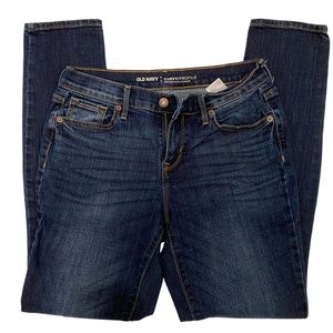 Old Navy Curvy Profile skinny blue denim jeans size 2
